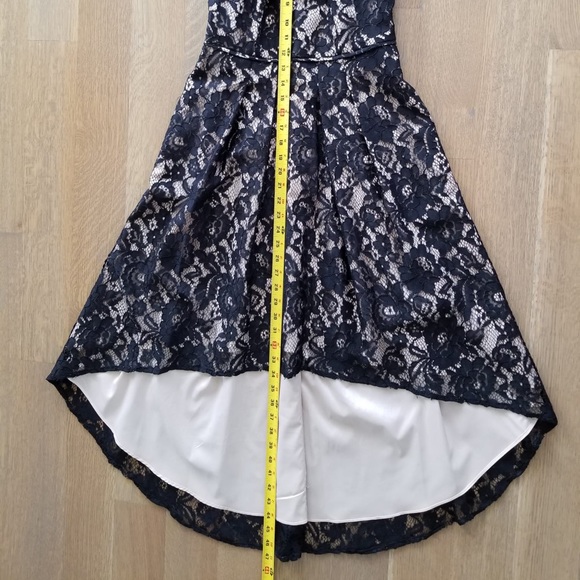 Aidan Mattox Hi-Low Black Lace Dress - Picture 5 of 6